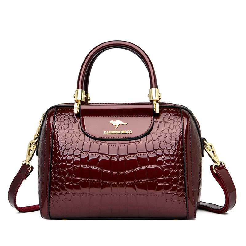 Shiny Patent Leather Women's Crossbody Shoulder Bag