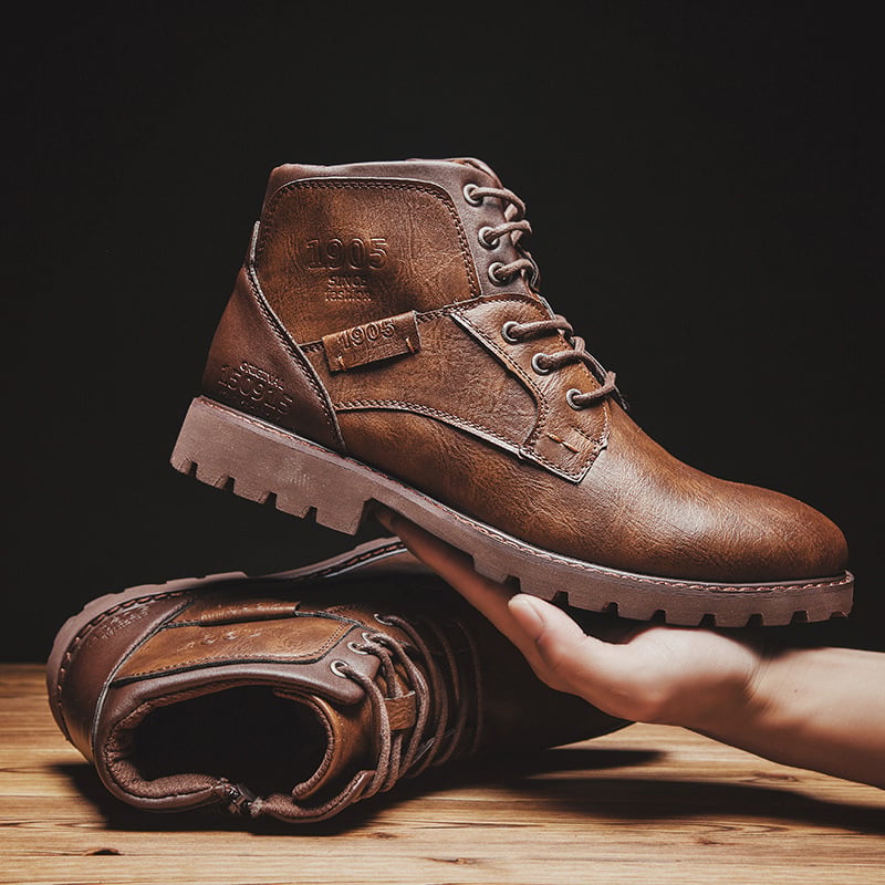 Oversized Rider Boots with Side Zip Closure