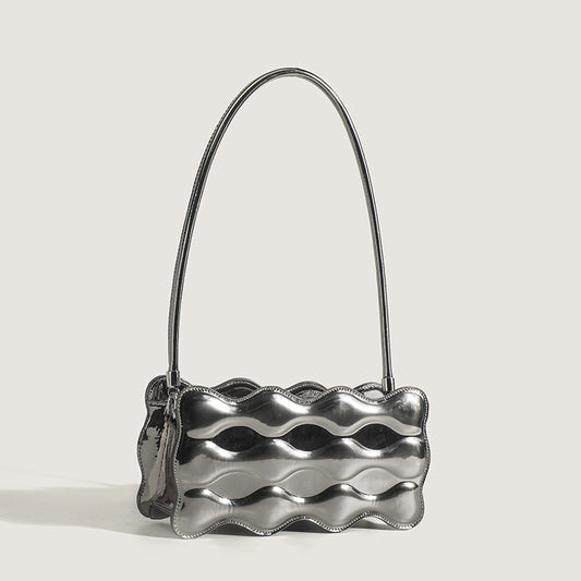 Women's Patent Leather Single Shoulder Bag - Fashionable Design