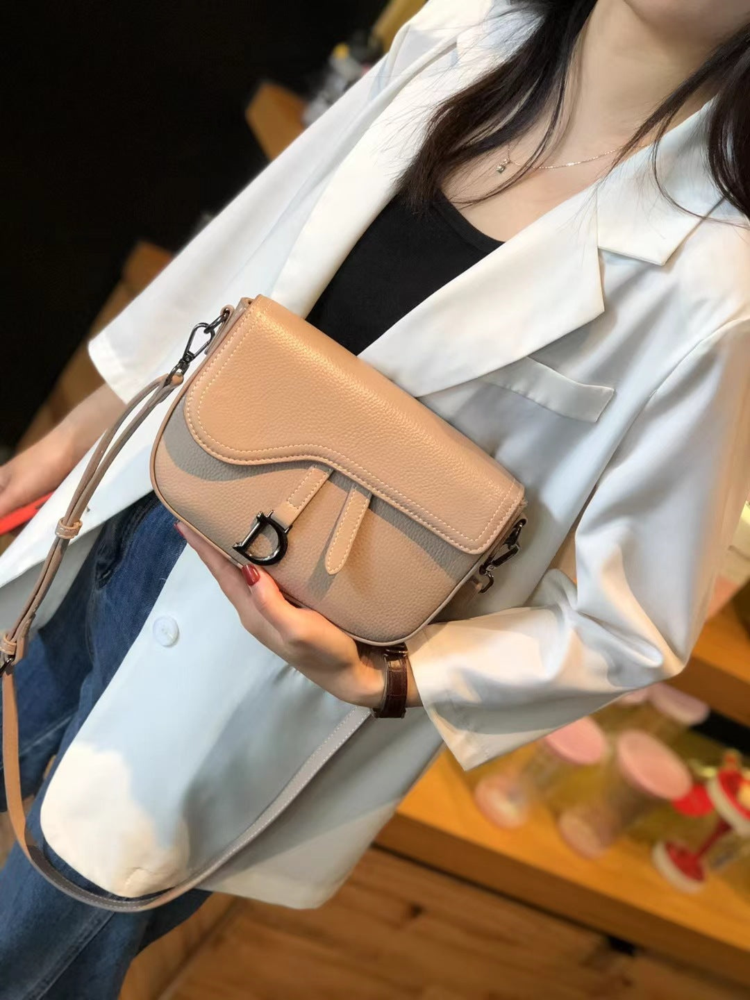 Korean Women's Leather Messenger Shoulder Bag
