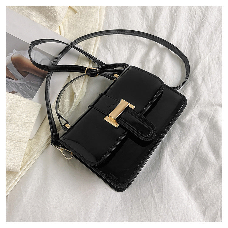Light Luxury Patent Leather Portable Shoulder Bag