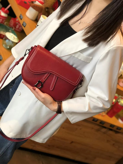 Korean Women's Leather Messenger Shoulder Bag