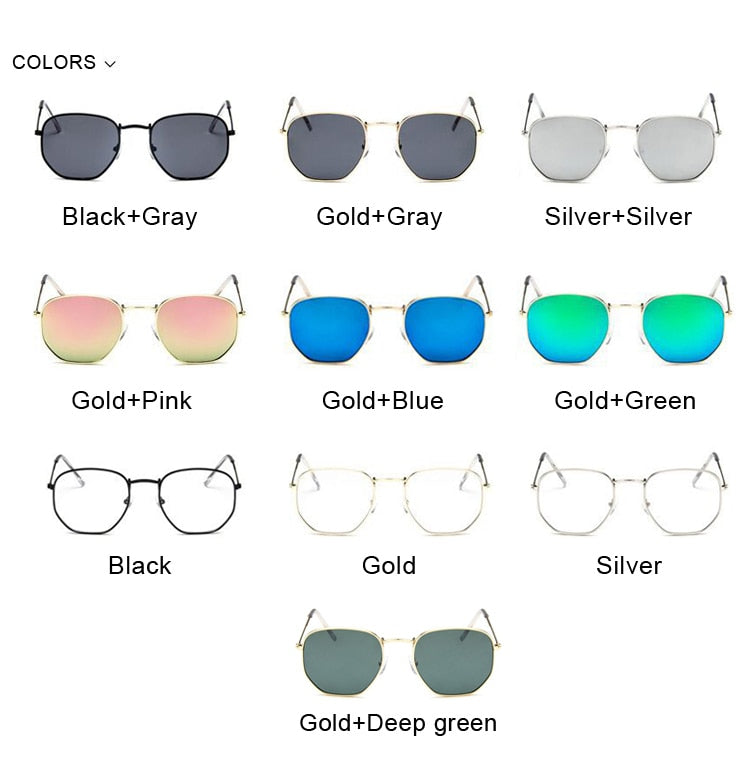 Square Retro Sunglasses - Stylish Colorful Shades