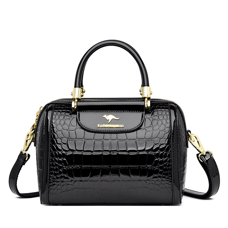 Shiny Patent Leather Women's Crossbody Shoulder Bag