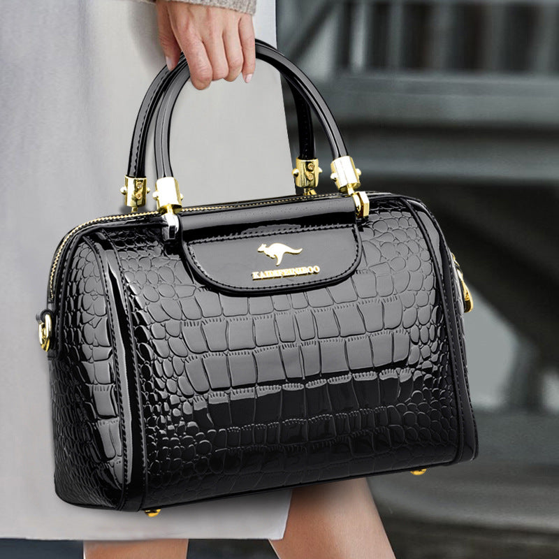 Shiny Patent Leather Women's Crossbody Shoulder Bag